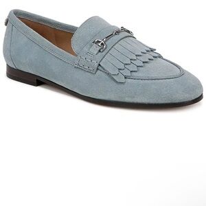 Sam Edelman Lacy Blue Suede Loafers